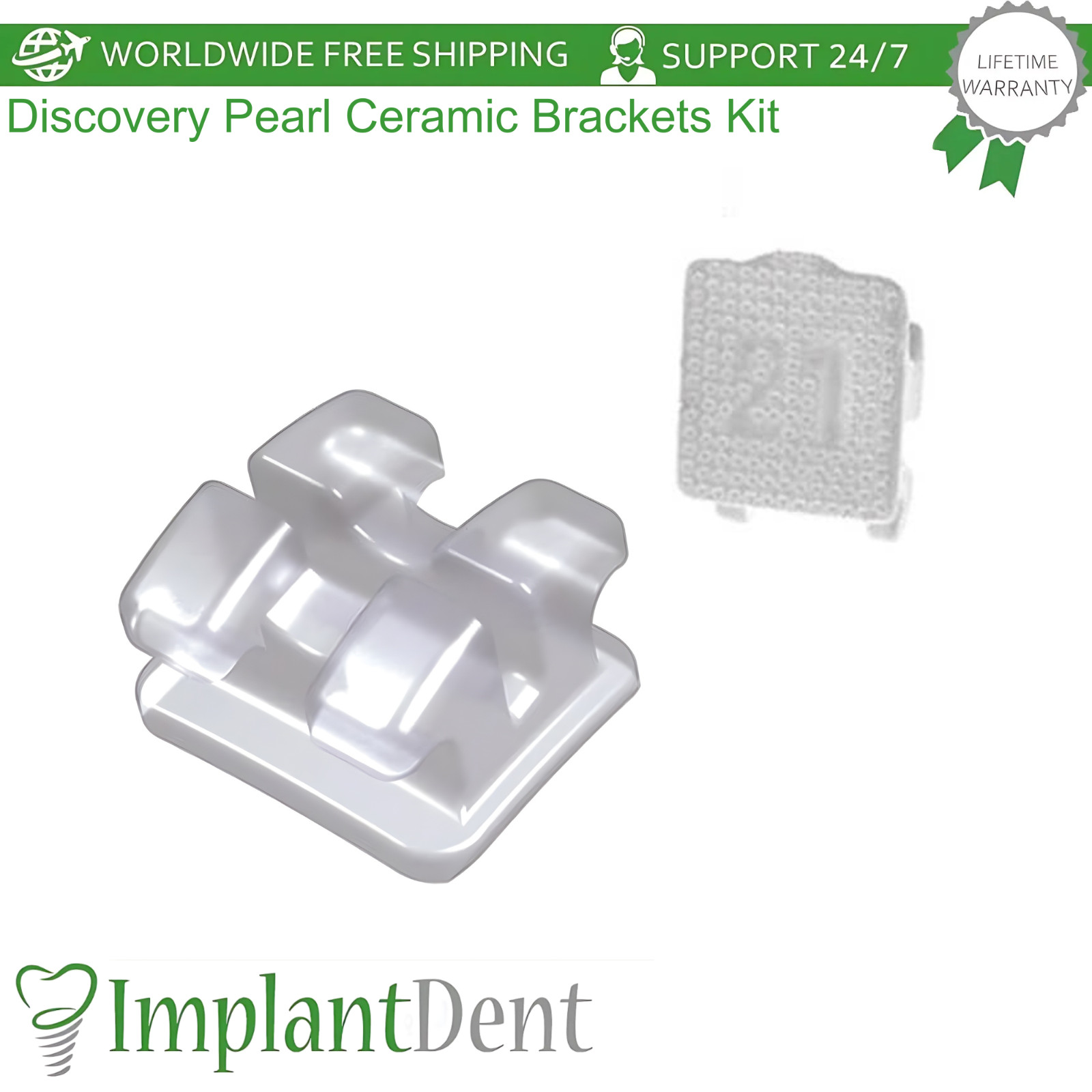 Pearl Ceramic Brackets Kit Roth Dental System Crooked Teeth Correction 28pcs