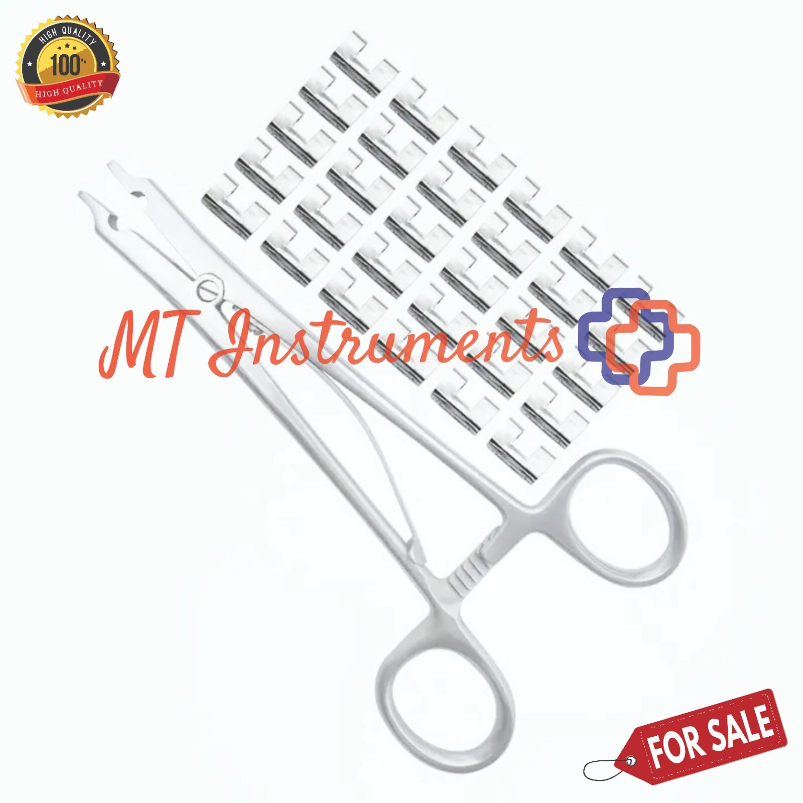 Raney Scalp Clip Applicator Plus 25 PCs Clip Surgical Orthopedic Instruments CE