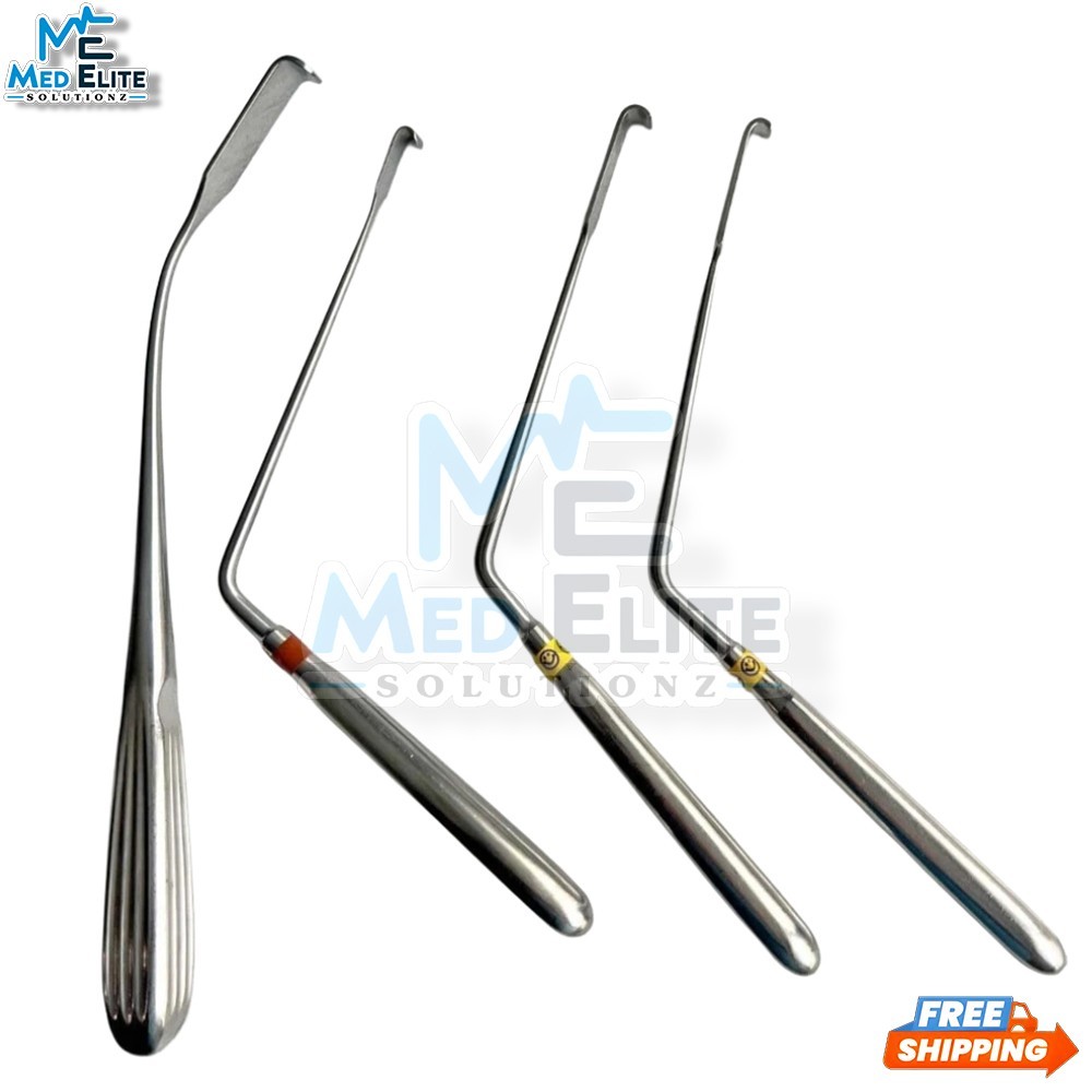 Buxton 74-7600 Scoville Nerve root retractor set of 4 PCS Neuro Spine Surgery