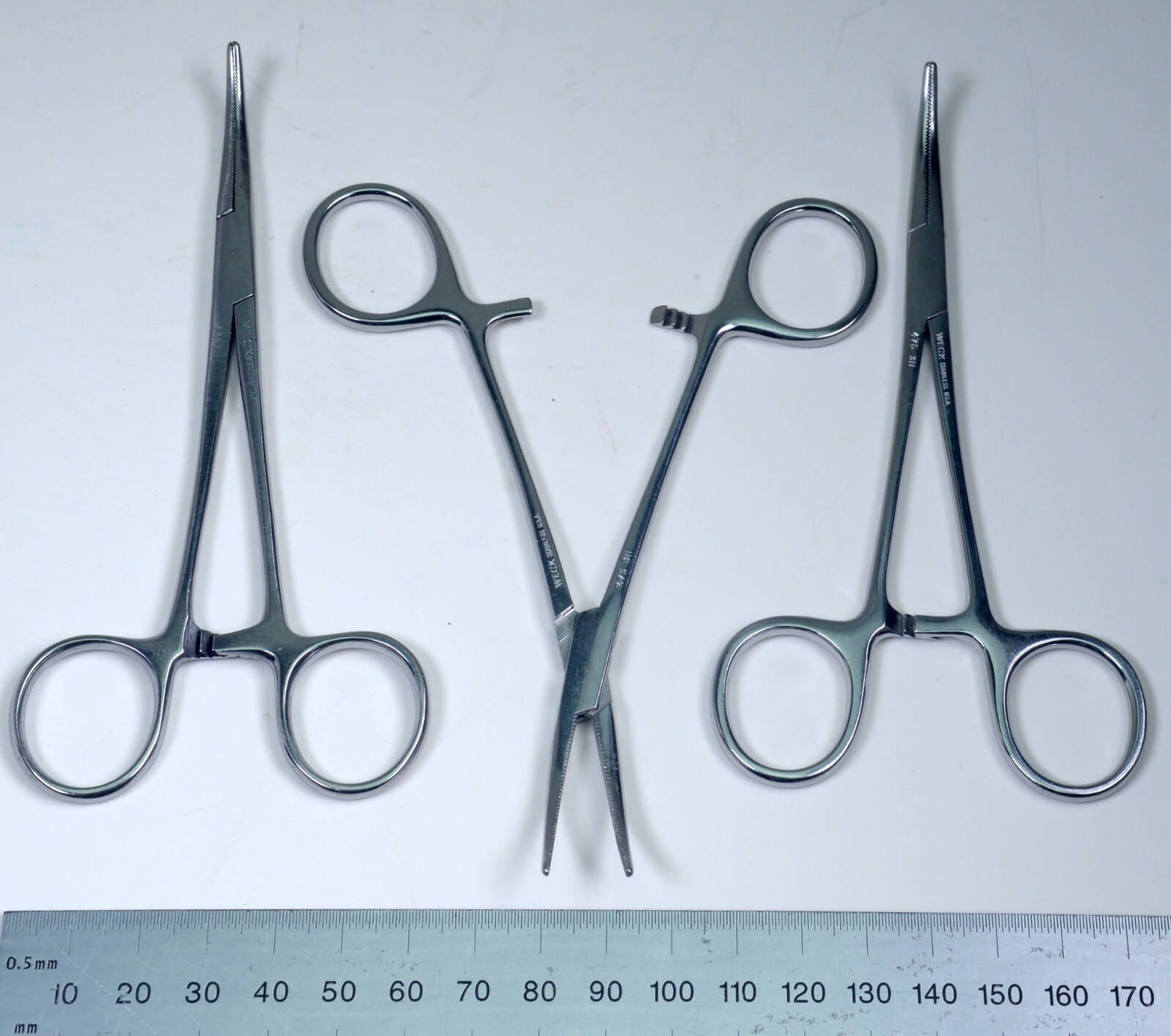 3x Weck #475311 Crile Curved Forceps 5½” Stainless Steel Surgical