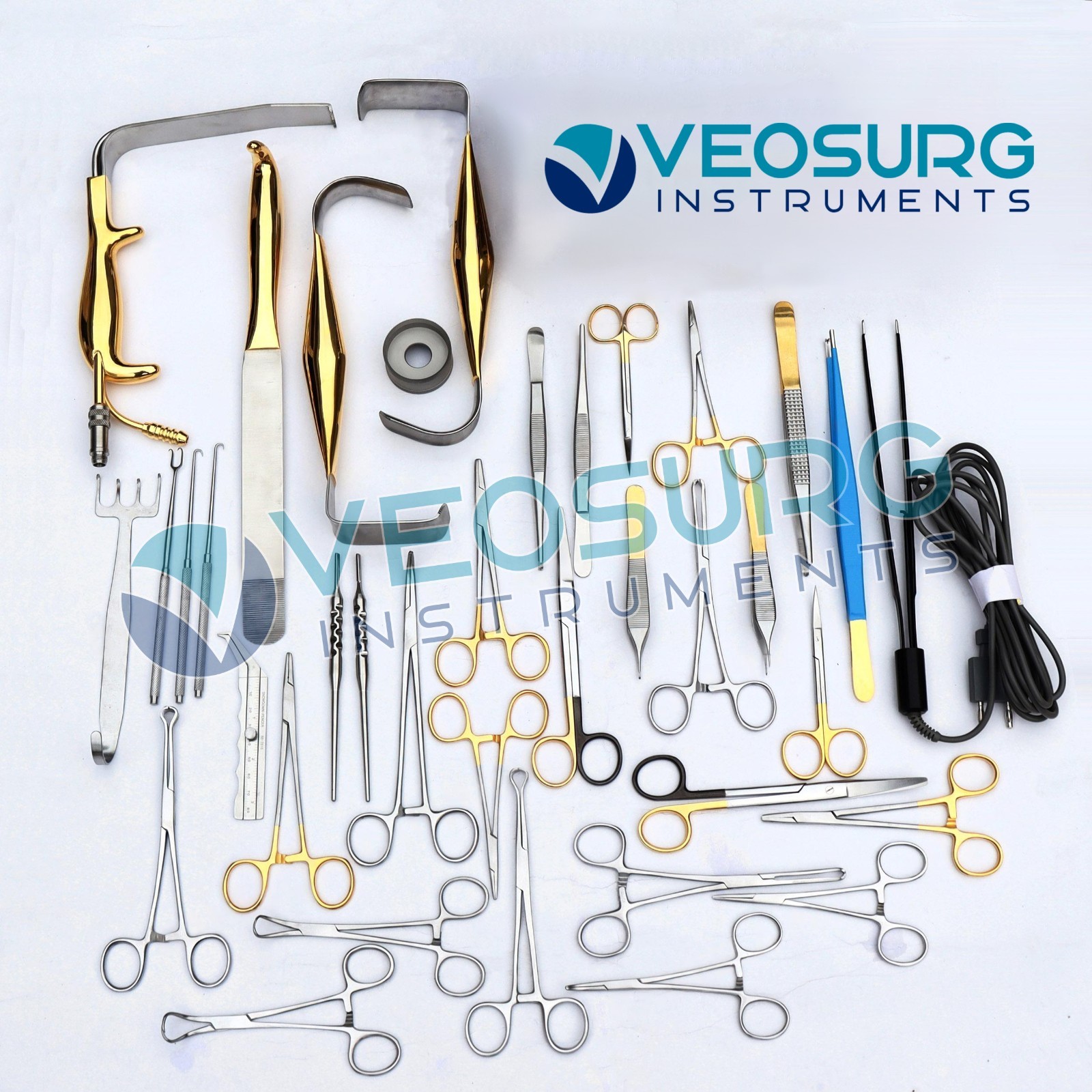 Tebbetts Breast Surgery Instruments Set of 38 PCs, Breast Augmentation Set
