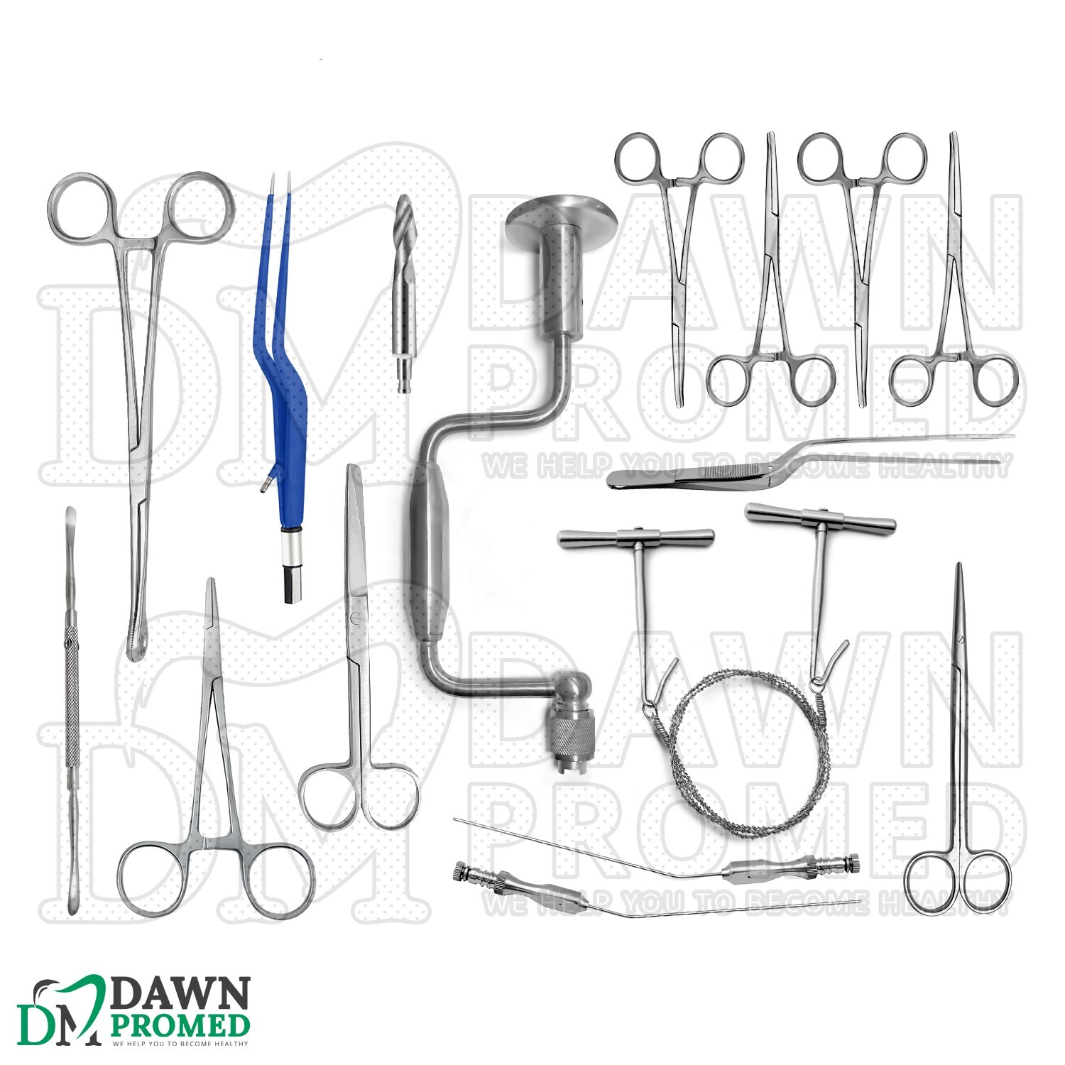 18 Pcs CJD (Creutzfeldt-Jakob Disease) PMD Neurology Instrument Set German Grade