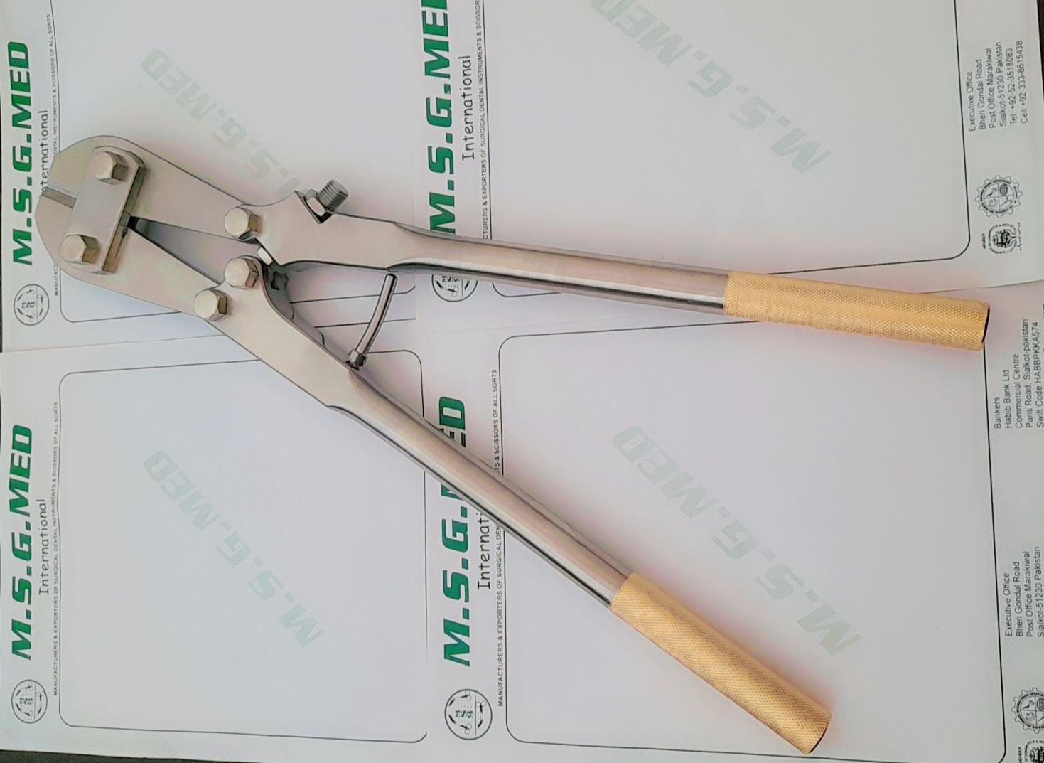 Orthopedic Tungsten Carbide Bolt Cutter Surgical Instrument Heavy Duty Stainless