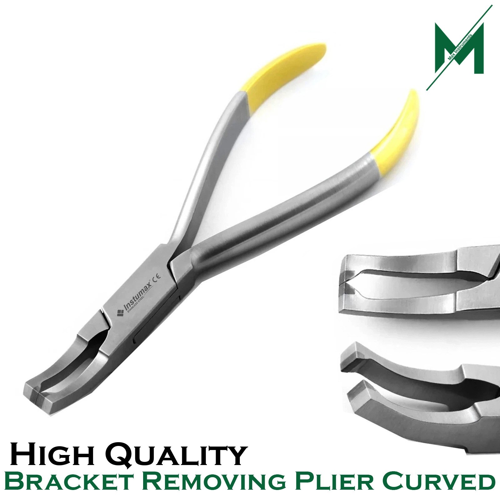 INSTUMAX Bracket Removing Plier TC Curved — Orthodontic Braces Remover Pliers