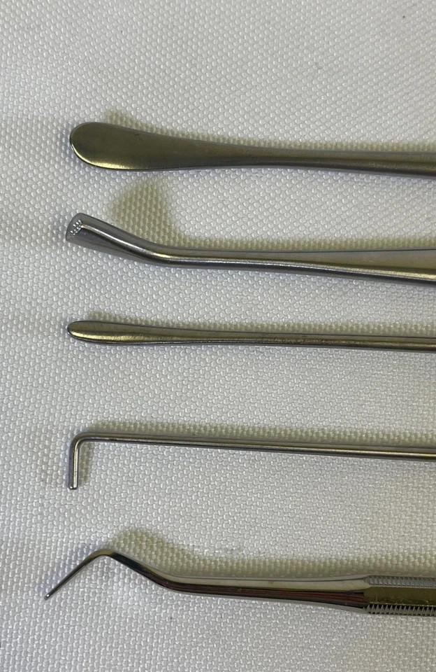 Set of 5 Aesculap Codman Konig Millennium Penfield Dissectors & Probe Neurology