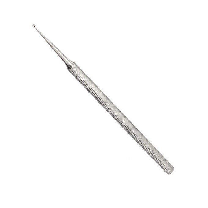 4 Excavator Curettes, 5″, Single End, 2.5 mm Diameter, with hole, Premium