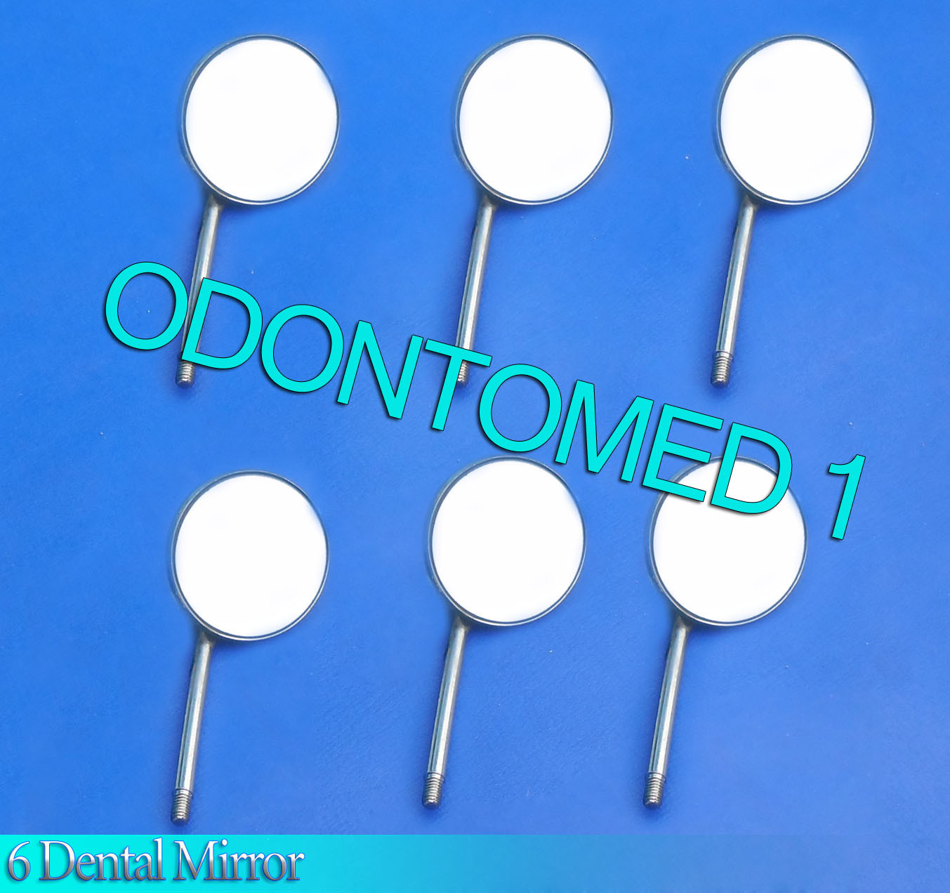 6 Dental Mirrors # 5 Titanium Coated Surgical Dental Instruments