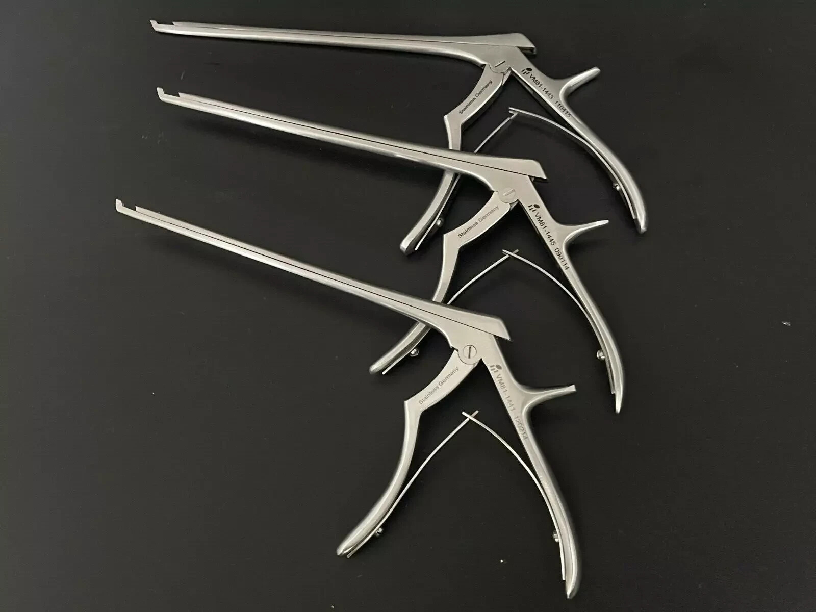V.Mueller VM81-1441 Orthopedic Kerrison Rongeurs 2,3,4mm Up 8 Shaft 40 degree