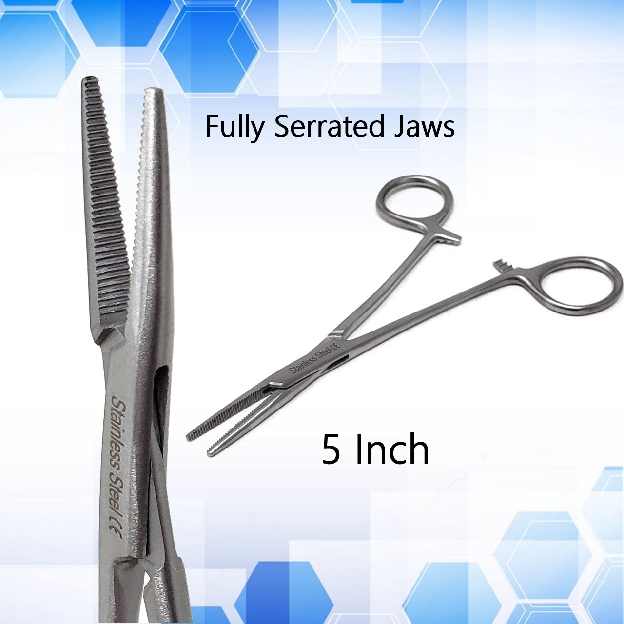 5″ Straight OR Grade Hemostat Forcep Locking Clamp Stainless Surgical Instrument