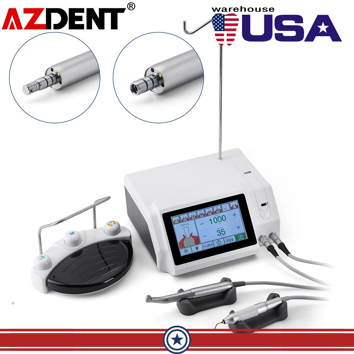 2-in-1 Device Dental Implant Ultrasonic Bone Cut Piezosurgery Unit Touchscreen