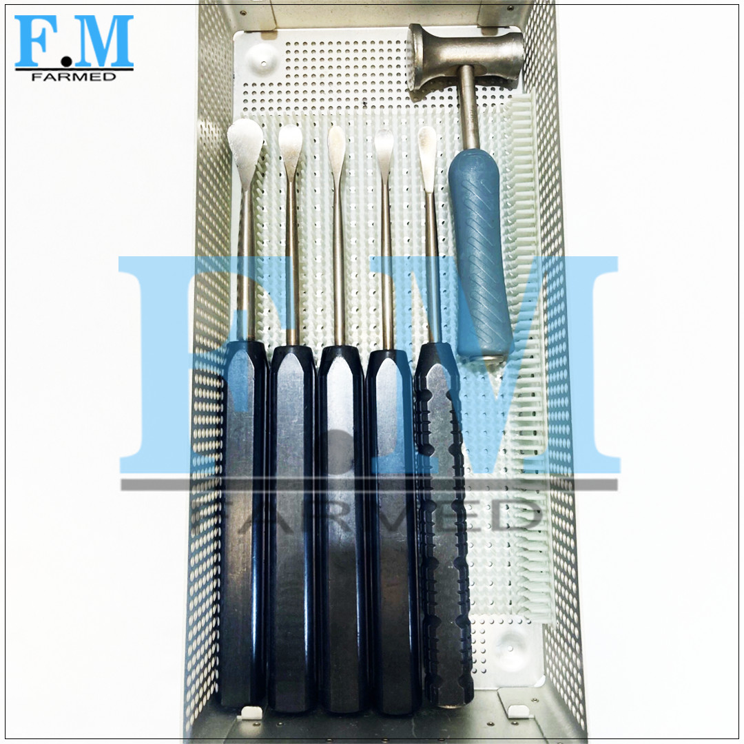 Cobb Elevator Set Spine Surgical orthopedic instruments set of 6 pcs black color