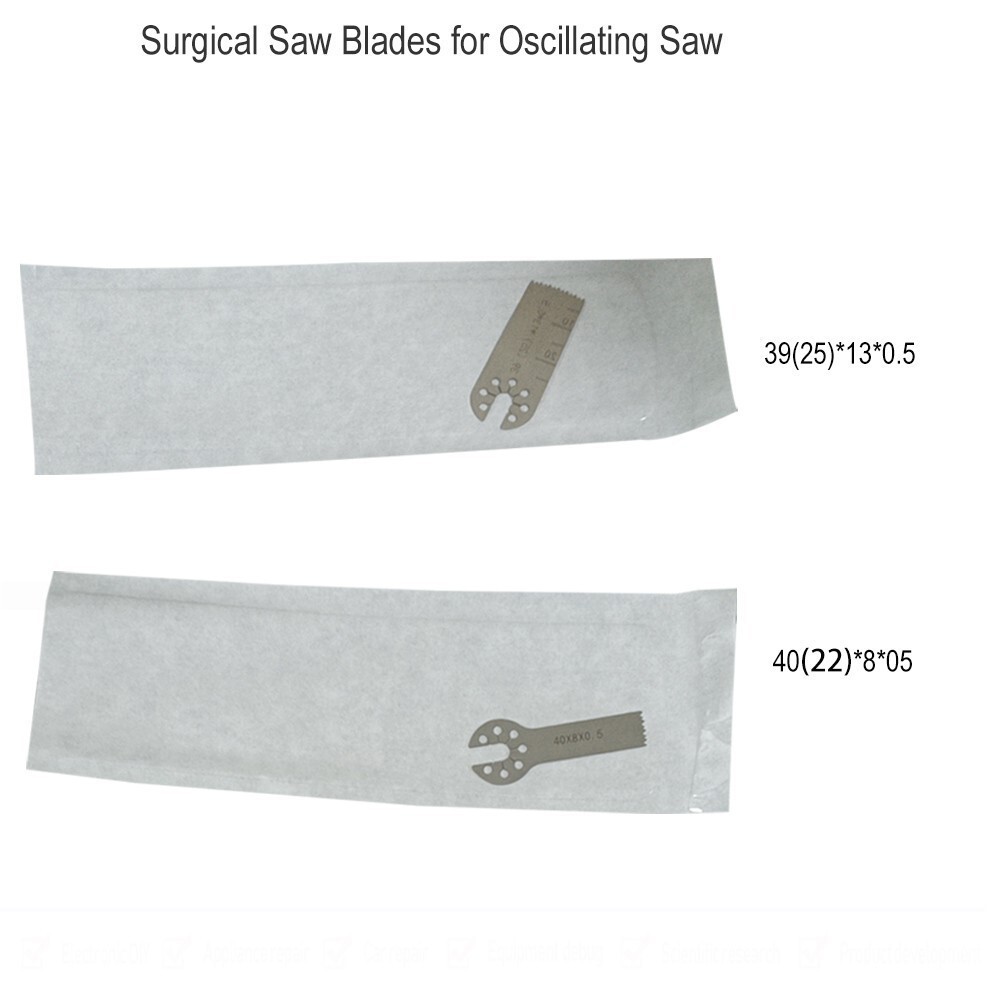 2pcs Saw Blades(39*13*0.5, 40*8*0.5) for Medical Surgical Oscillating Saw/