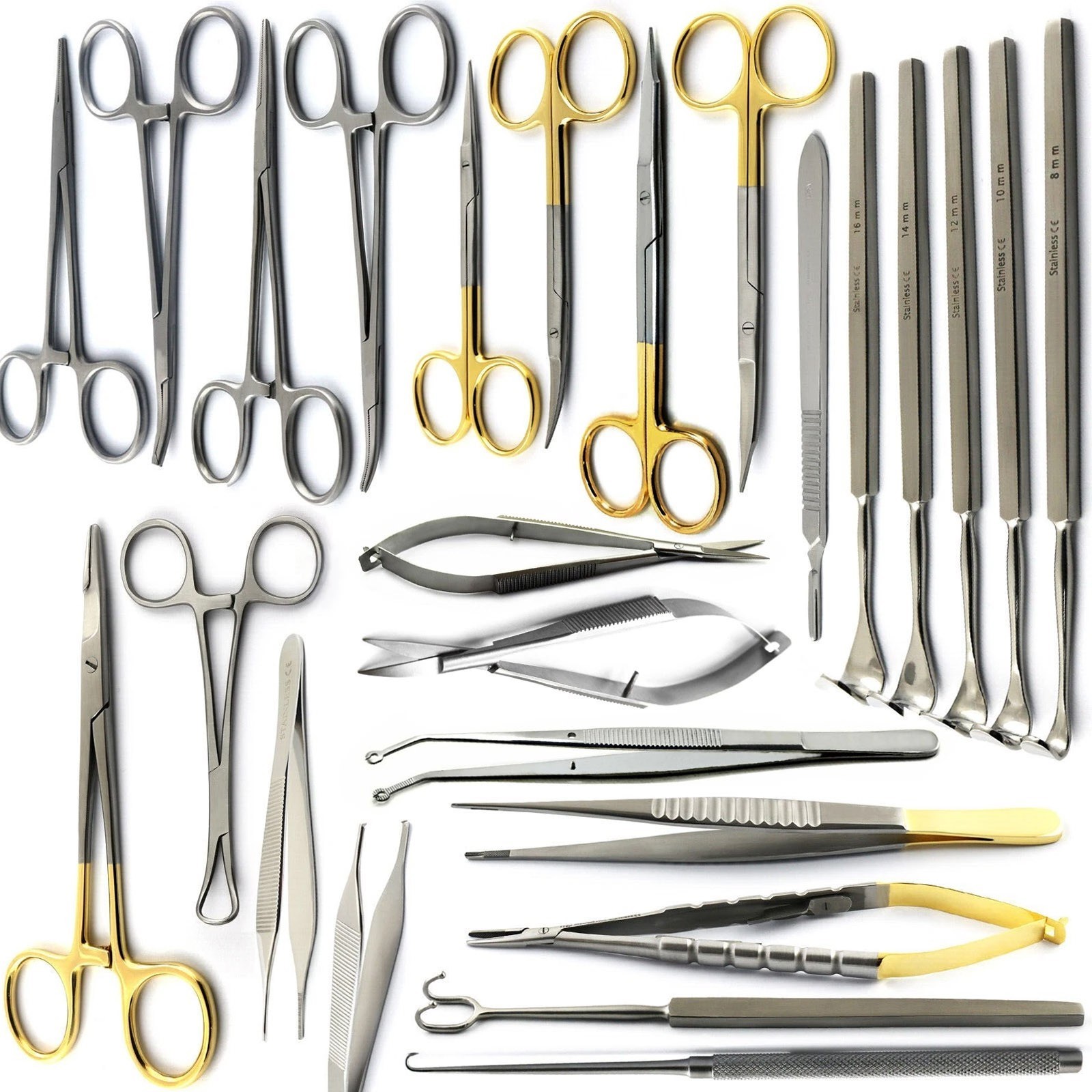 Blepharoplasty Instruments Kit Eyelid Retractors Micro Eye Surgery Ophthalmic