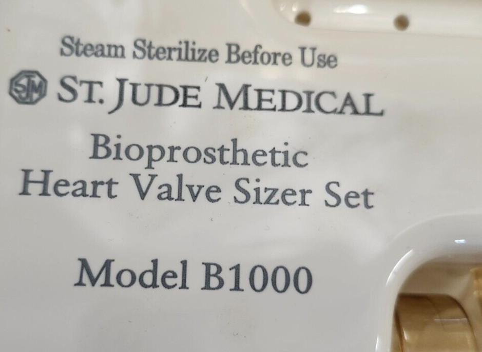 St. Jude Medical B1000 Bioprosthetic Heart Valve Set Sizer w/ Tray