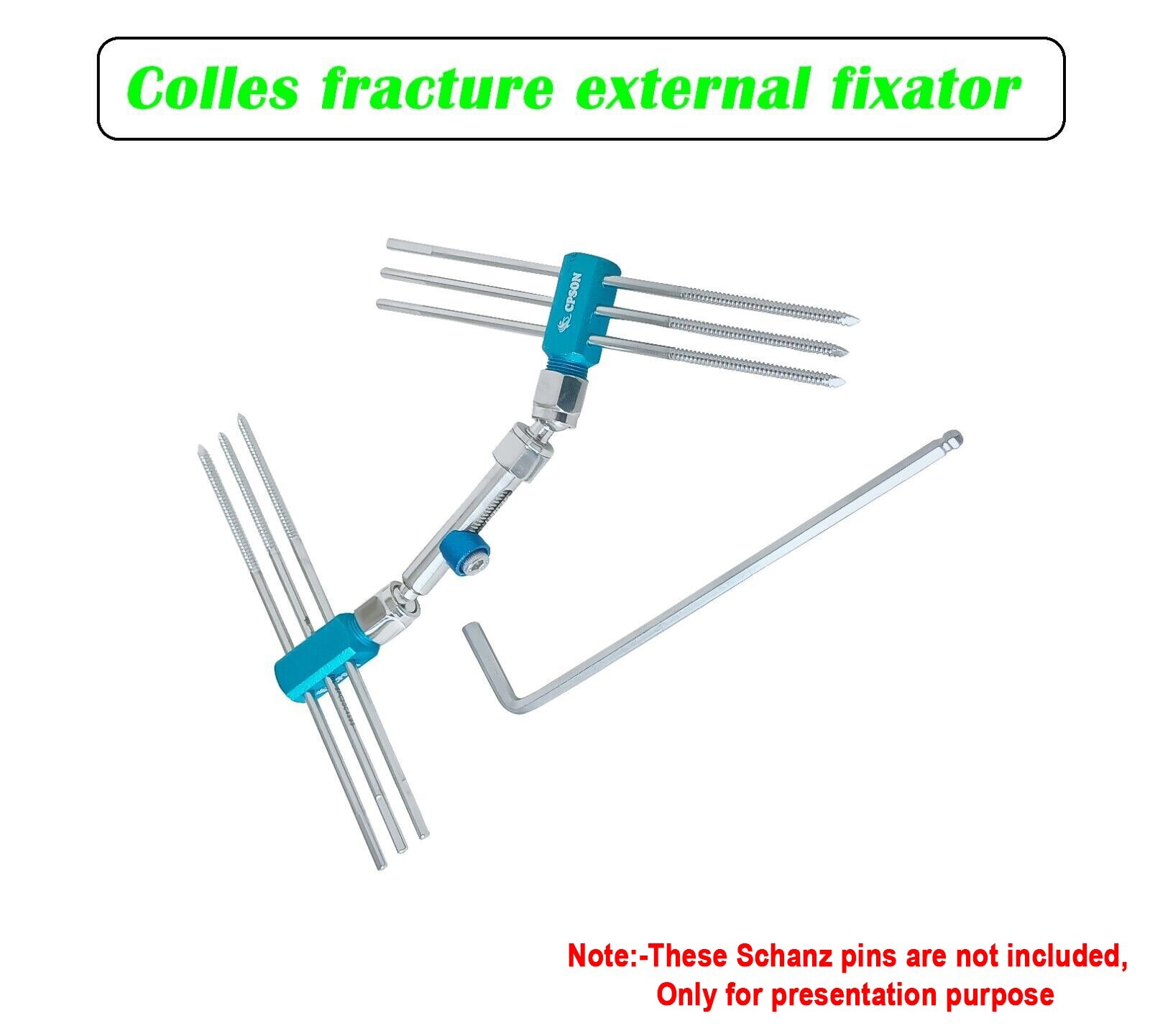 Veterinary Fracture Surgery Colles External Fixator 145mm Set with Allen Key