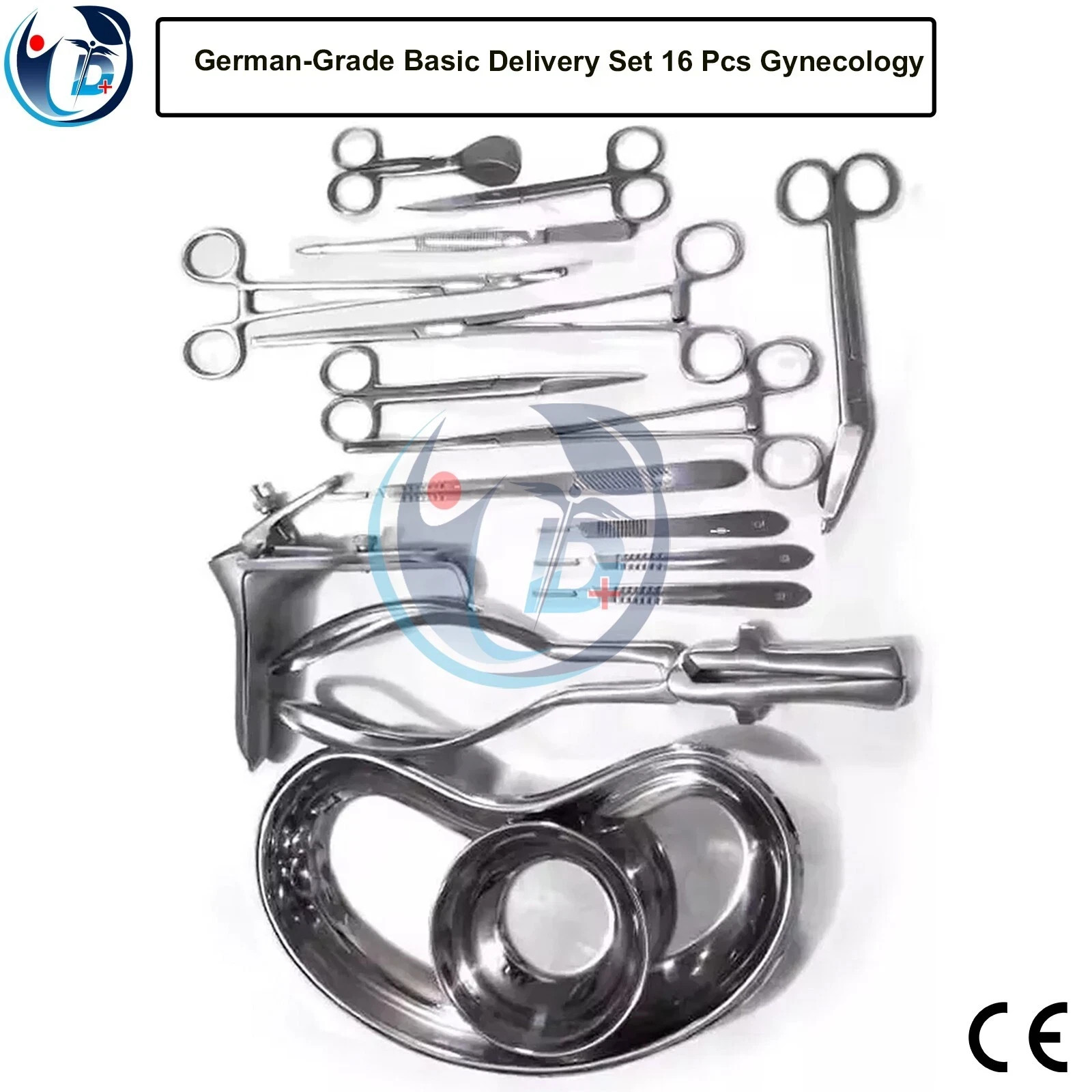 Basic Delivery Set 16 Pcs Gynecology Surgical Instrument Kit German-Grade