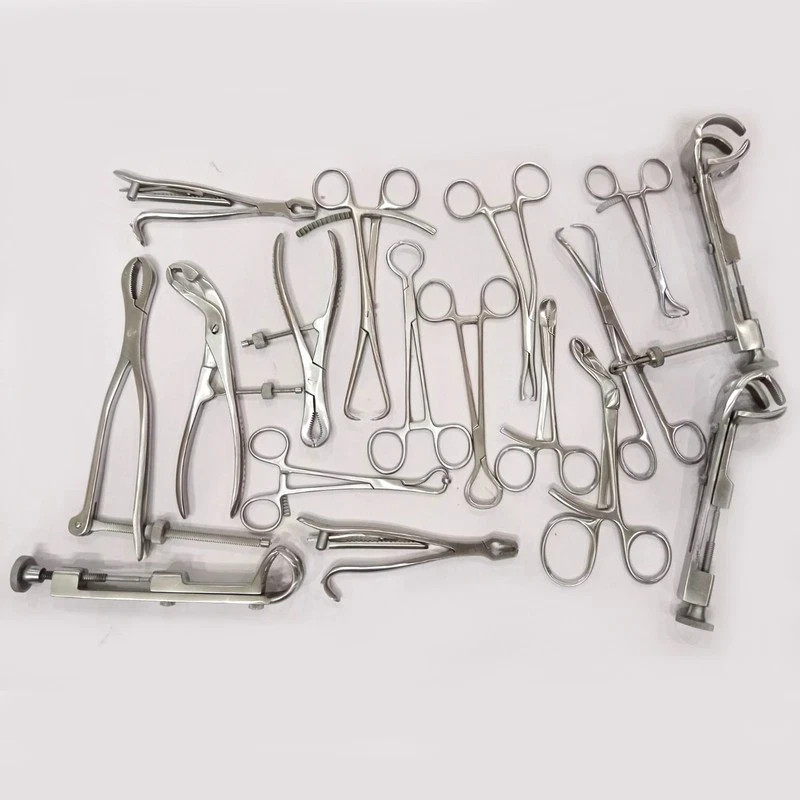 Small Bone Clamp Set Orthopedic Surgery Instruments Set Of 18 Pieces Surgical CE