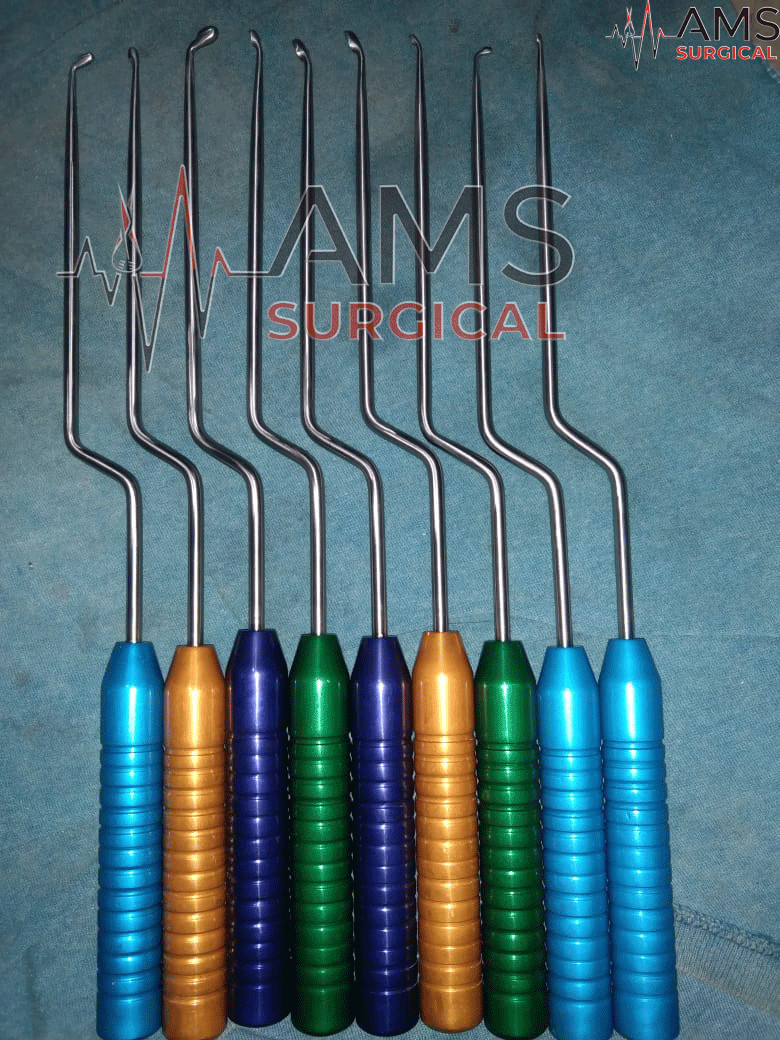 American Rainbow Cervical Curettes Orthopedic Spine Surgery Instruments Set 8Pcs
