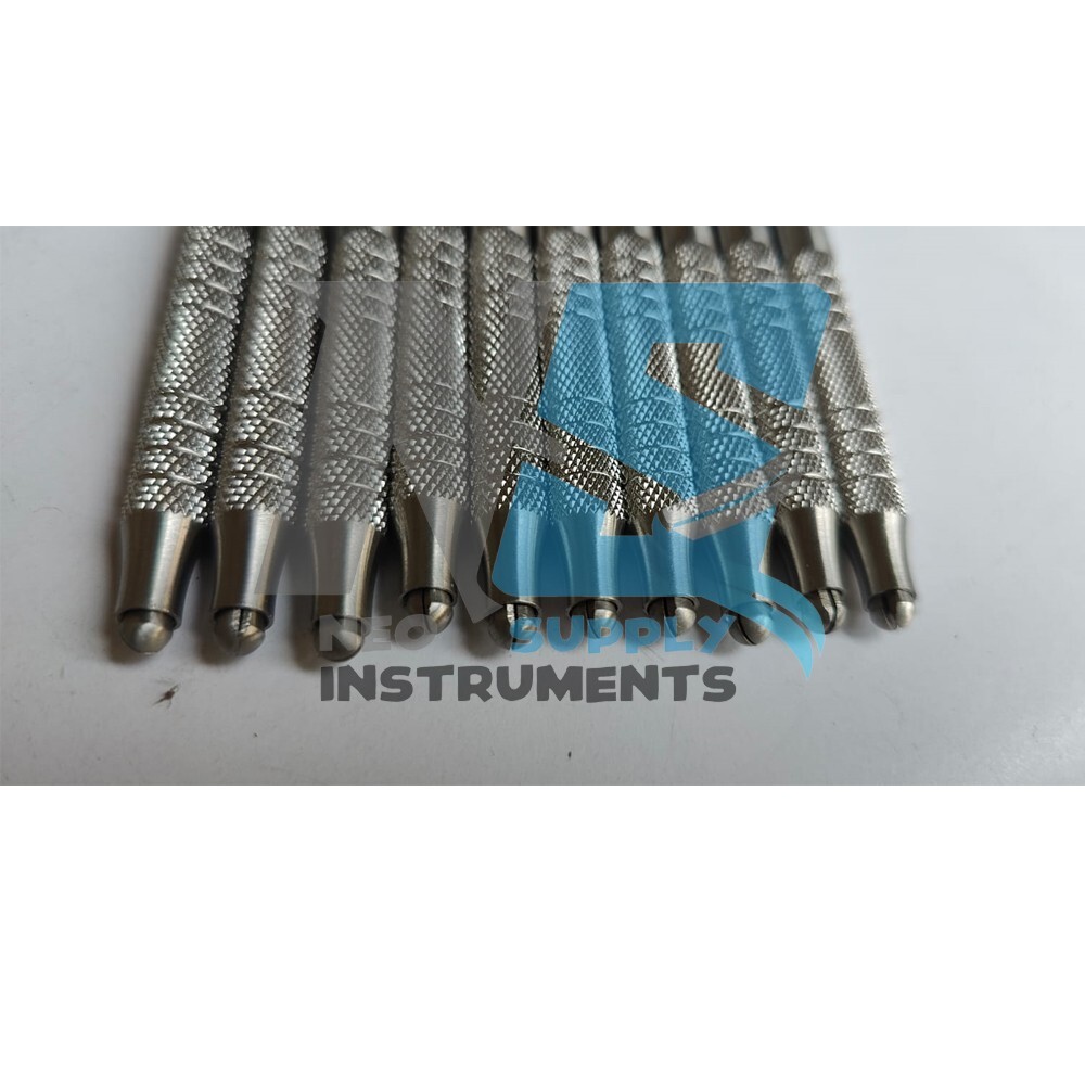 10 Pieces Beaver Blade Handle Round Knurled Stainless Steel Surgical Instrument