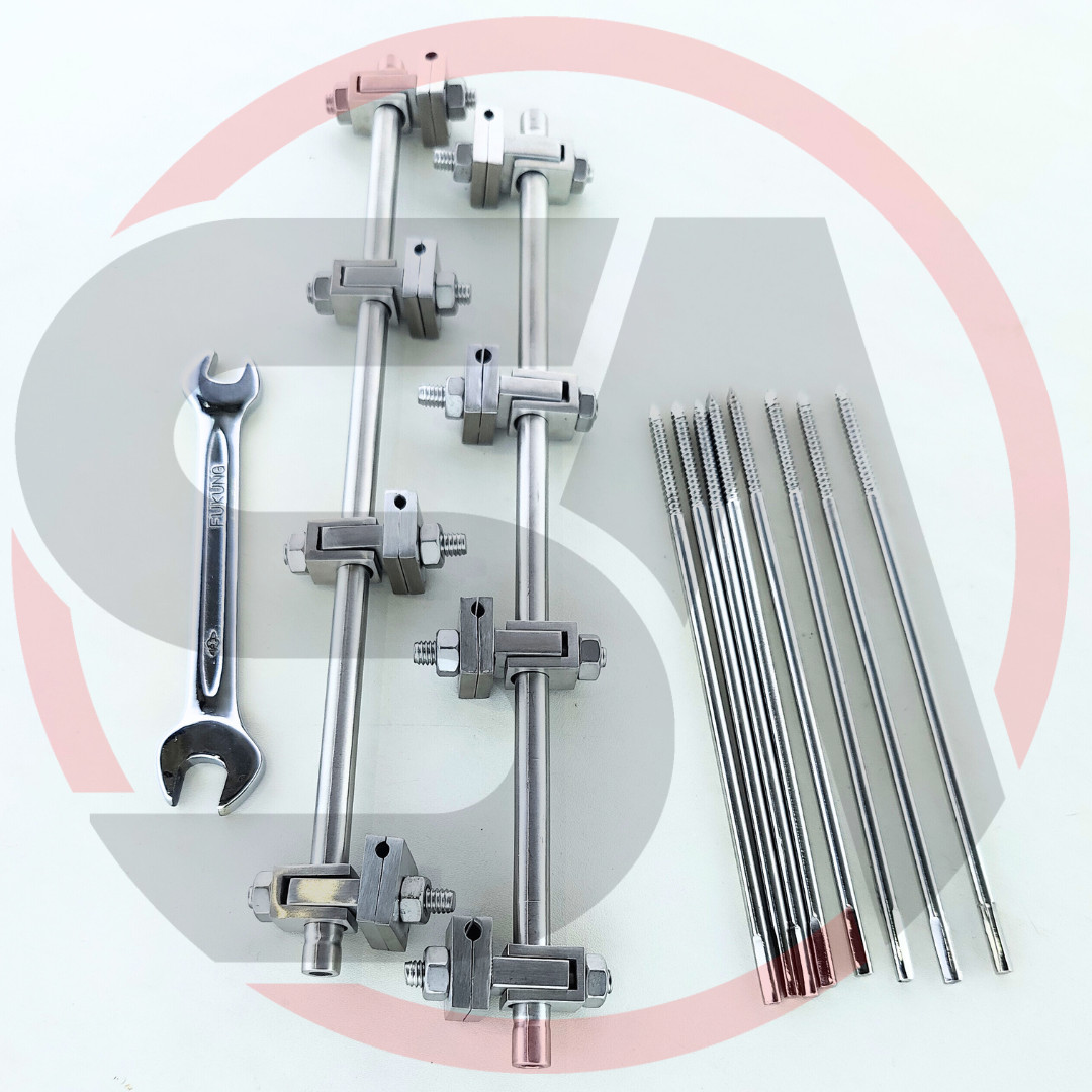External Fixator 3.5mm A.O Mini Clamps & Pins Veterinary Surgical Instrument Set