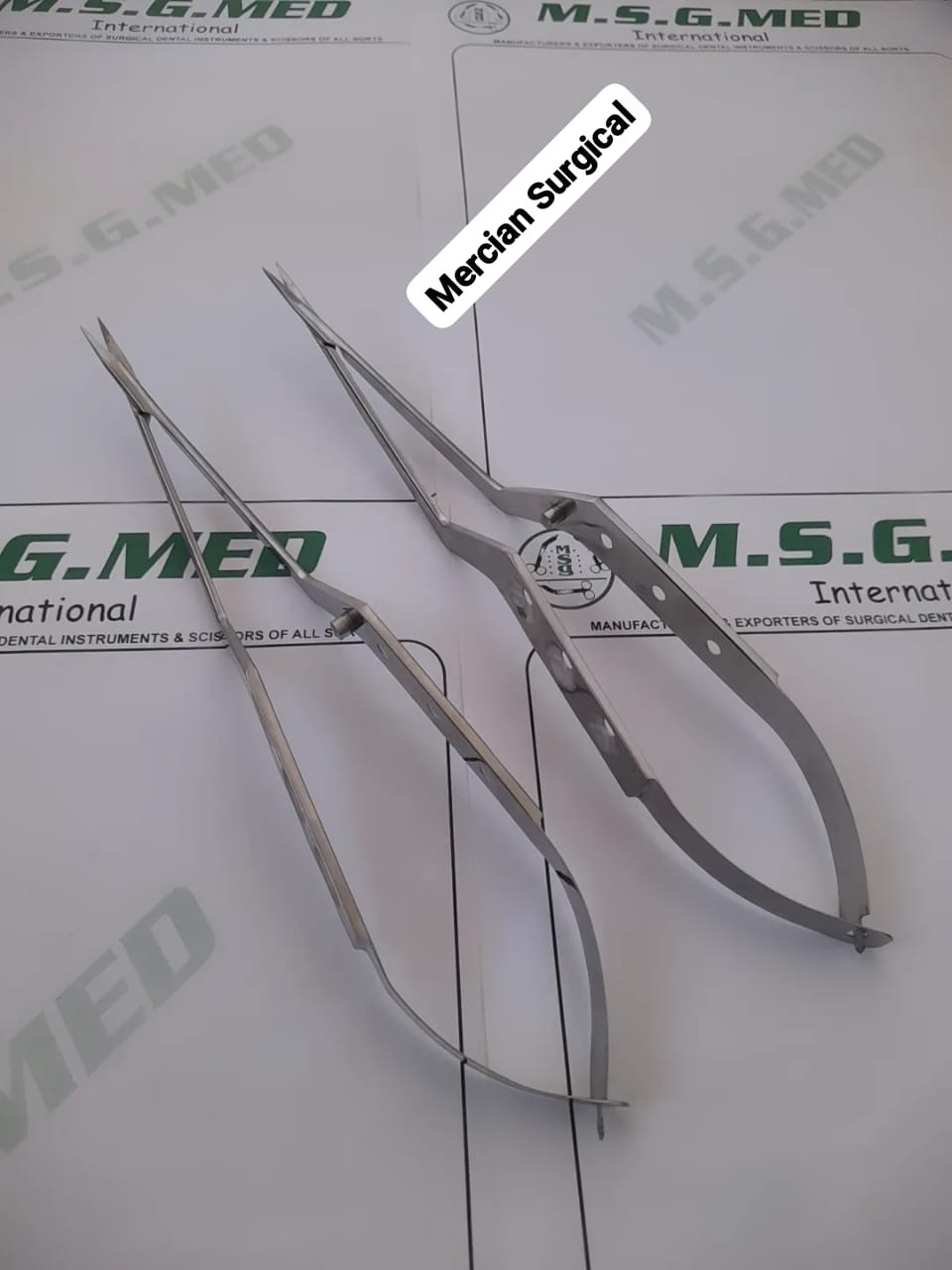 Yasargil Bayonet Micro Scissors 21cm Straight / Curved 2PCS Set Neurosurgery.