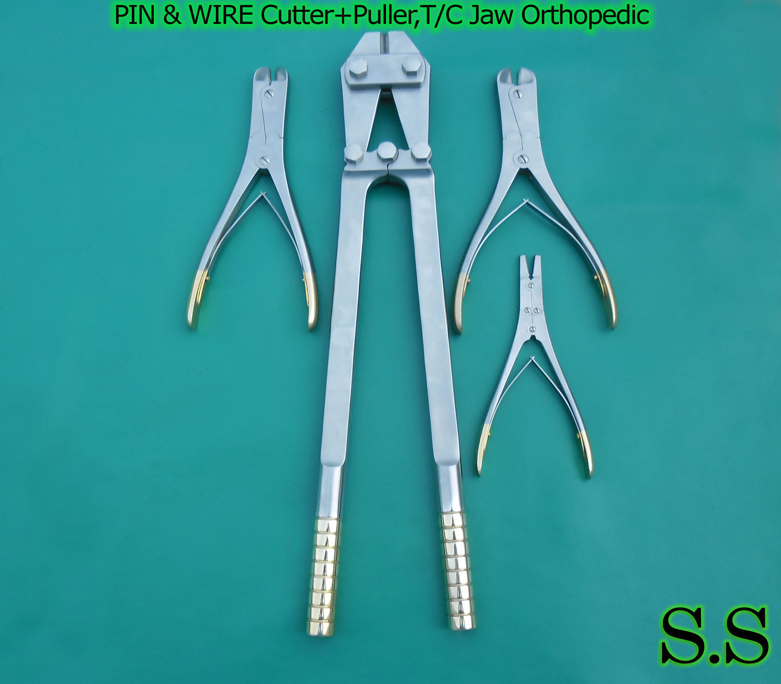 4 PIN &WIRE Cutter+Puller,T/C Jaw Orthopedic Surgical Pliers Veterinary Special