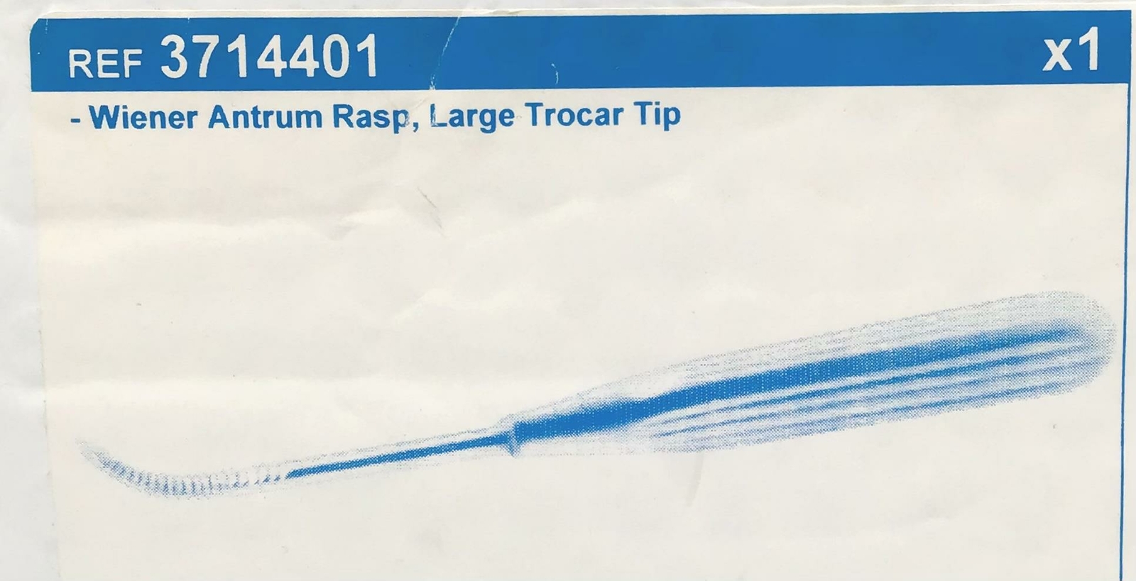 Medtronic 3714401 XOMED Wiener Antrum Rasp Large Trocar Tip – NEW
