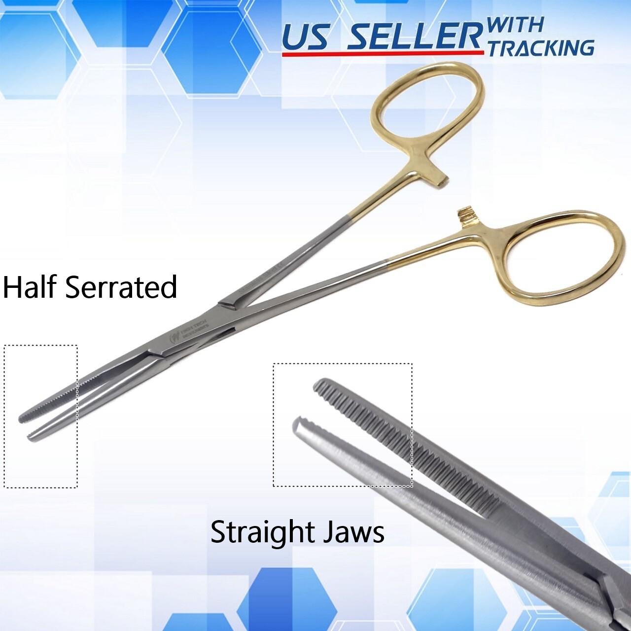Artery Forceps Clamp Surgical Hemostat Kelly Forceps Straight Locking Pliers New