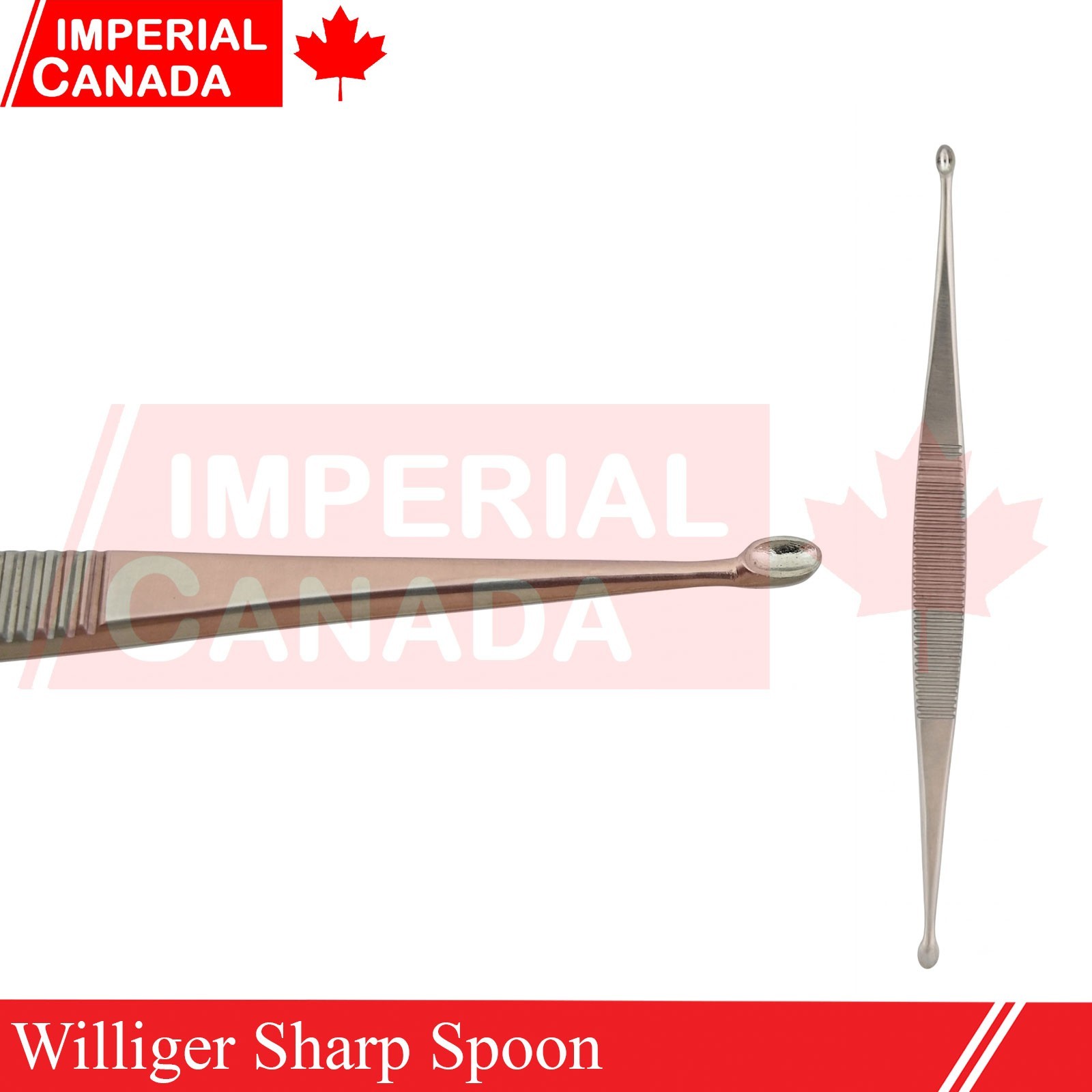 Oval Williger spoon Bone Curette 14cm Double Ended Oval Cups 3.5/4mm KLP3581