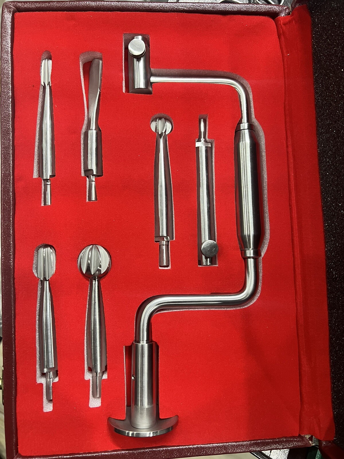 Hudson brace Set Of 7 Pieces ( 4 Burr , 1 Perforator, 1 Extension )