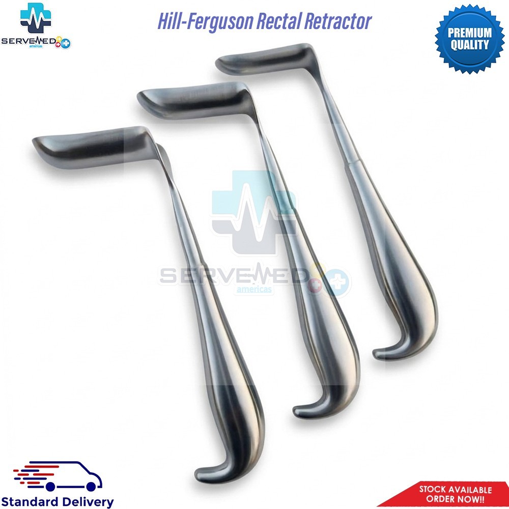 Hill-Ferguson Rectal Retractor 3 Pcs Set Small Medium Large Surgical Instruments