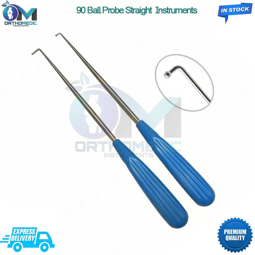 90 Ball Probe Straight 5mm and 10mm 2pcs Surgical Instruments