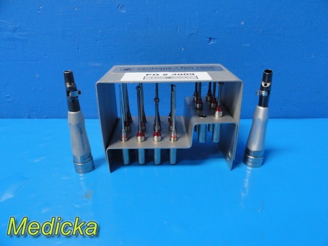 Zimmer Amsco 5056-11 & 5056-05 Ototomes W/Ototome Assorted Burrs & Rack ~ 31674