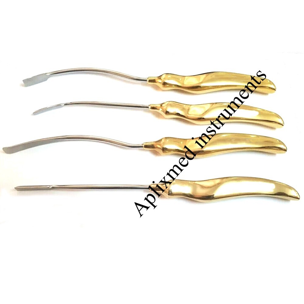 4 Pcs Brow Lift & Face Lift Scalp Elevators Plastic Surgery Instruments Set