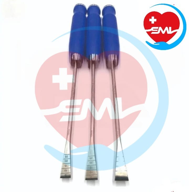 3 Pcs Bone Osteotome 13 mm, 15 mm, 16 mm Size 33 cm, Orthopedic Instruments