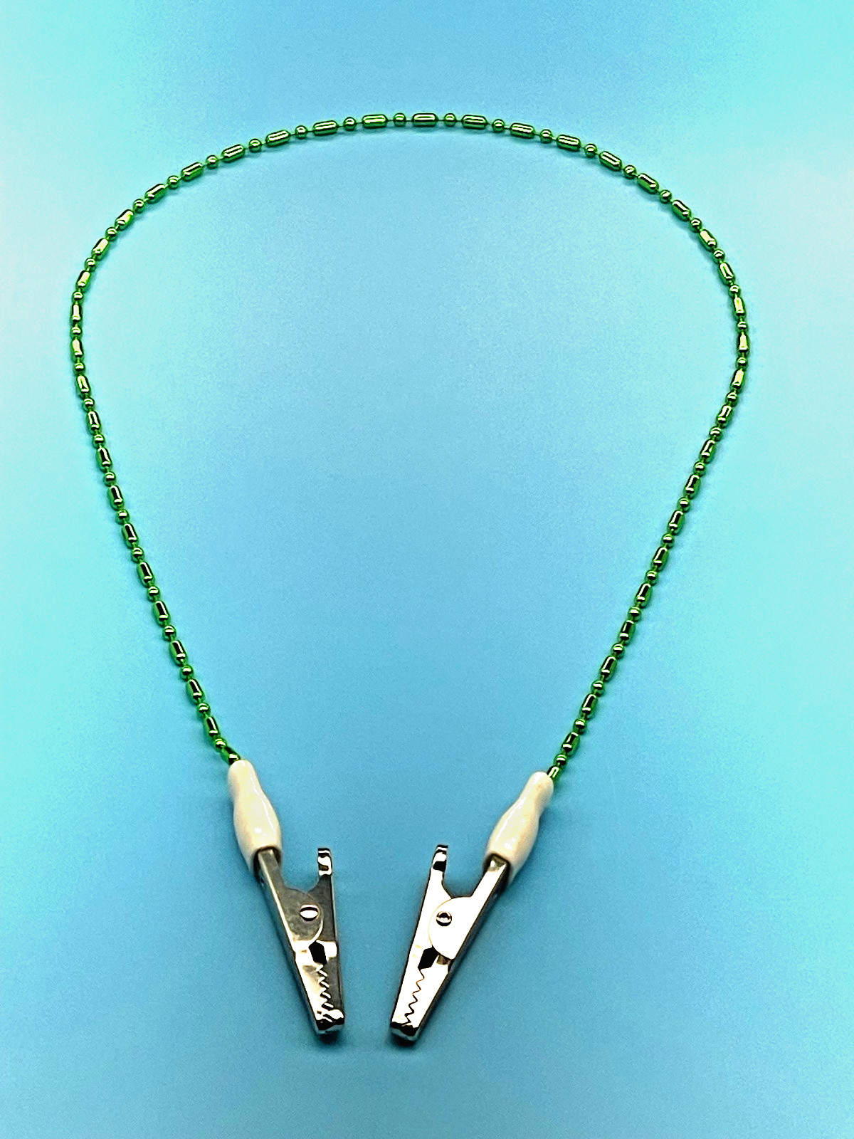 Set of 3 Chain Napkin Bib Holders, Color: Green
