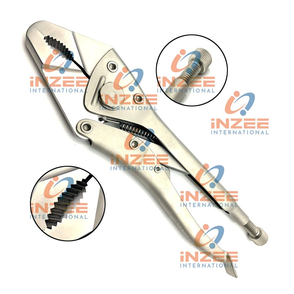 Vise Grip Locking Pliers 8″ Curved Jaws Surgical Orthopedic Instruments By Inzee