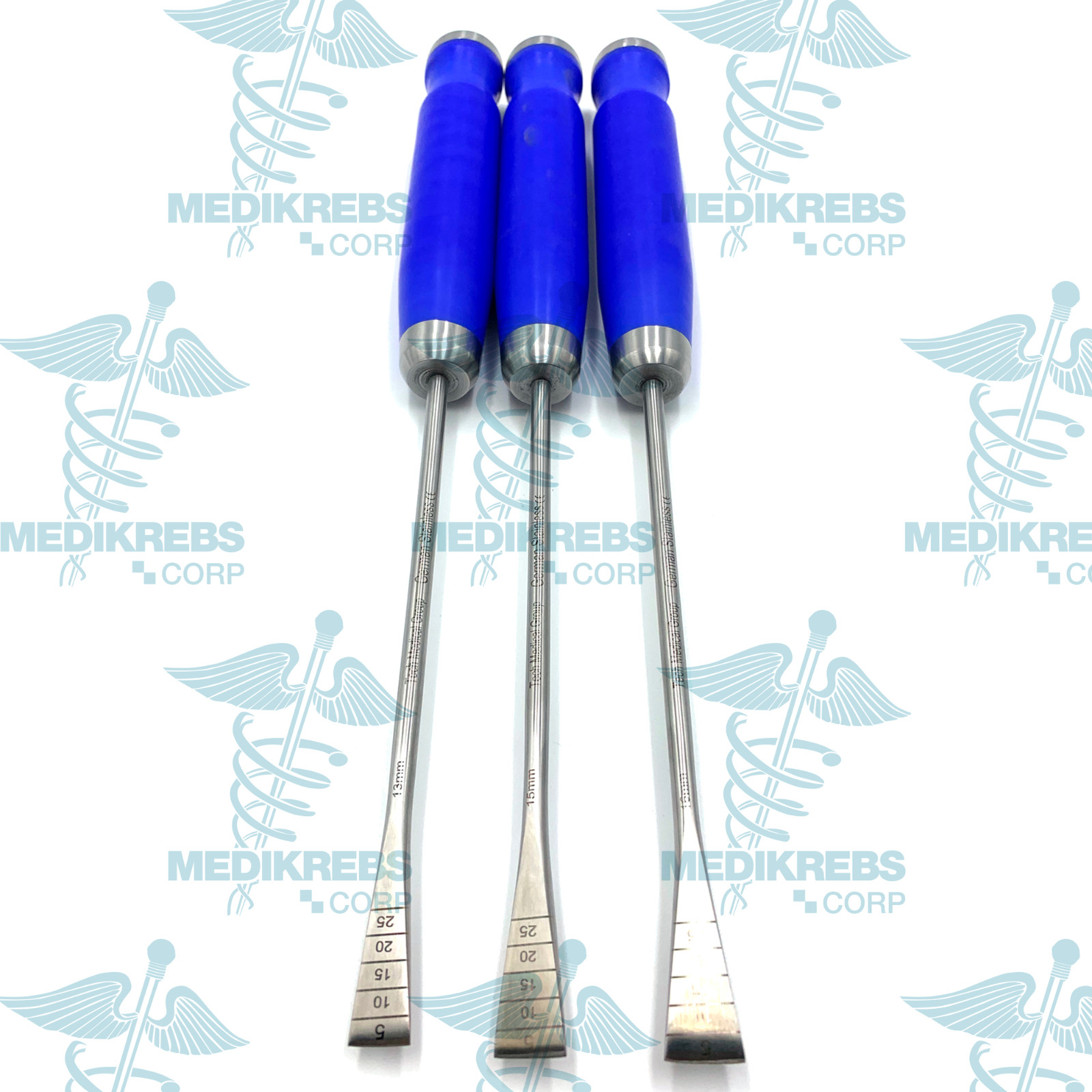 3 Pc Bone Osteotome 13 mm, 15 mm, 16 mm x 33 cm OR Grade German Steel Instrument