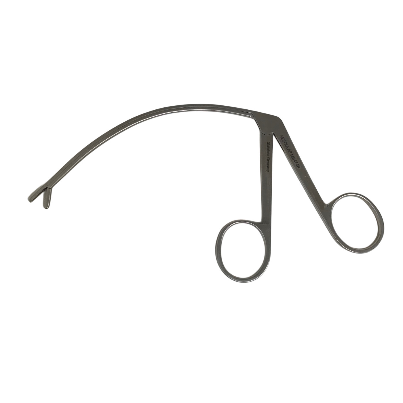 Aesculap MB474R Tendon Pulling Forceps Curved Serrated