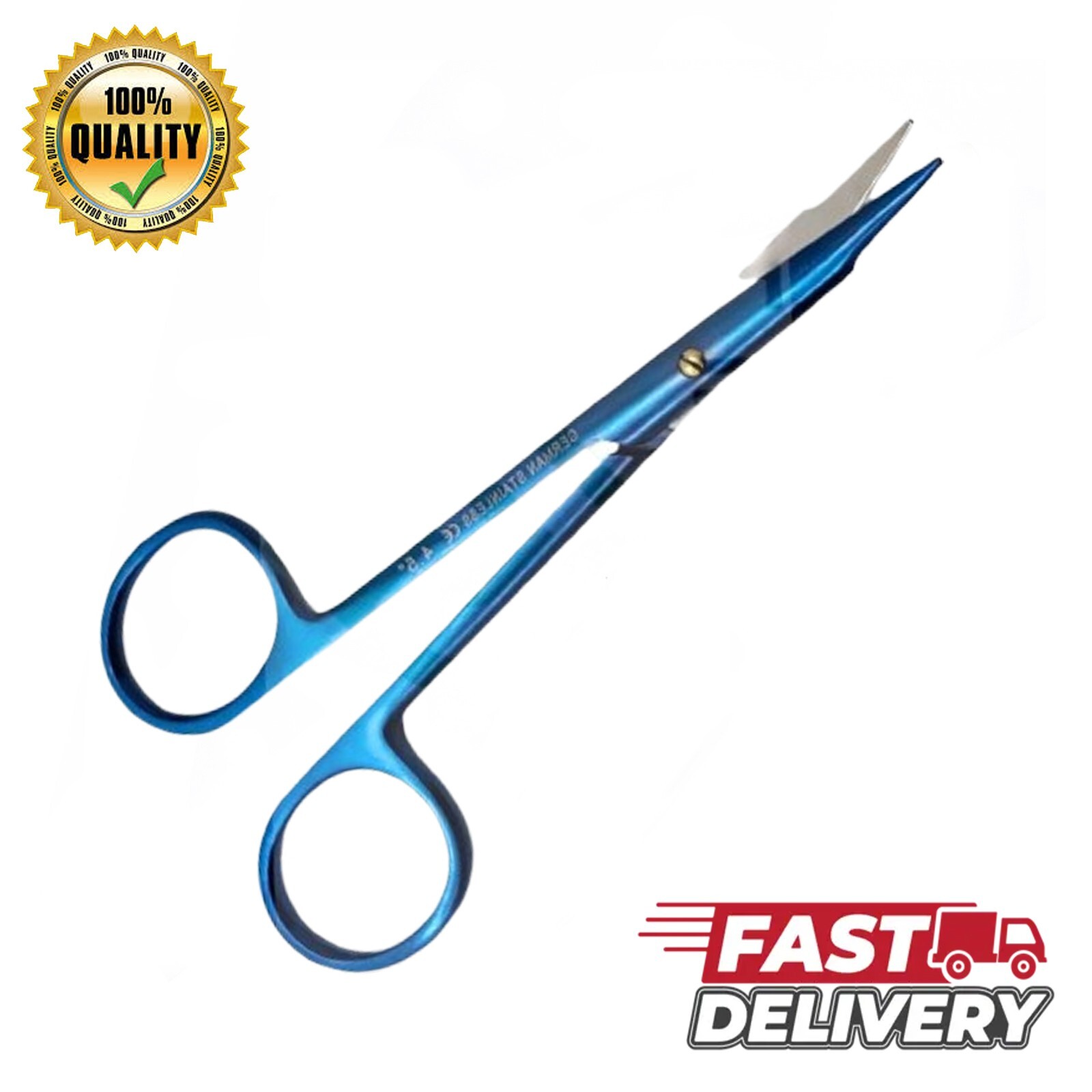 High quality German Stevens Tenotomy Scissors SuperCut 4.5″ Curved in blue color