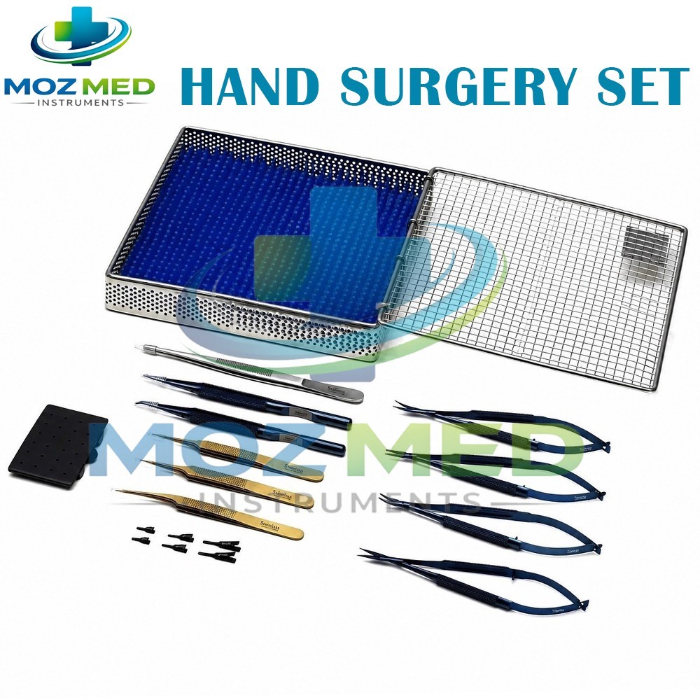 Basic Hand Surgery Set Micro Surgical Instruments Stainless Steel Precision Kit