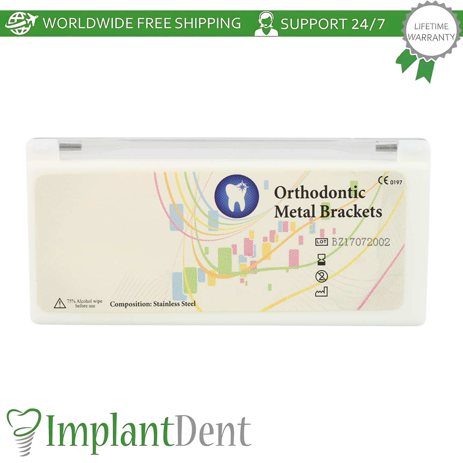 MBT Dental System Mini Metal Brackets 0rthodontic Kit Crowded Teeth Correction
