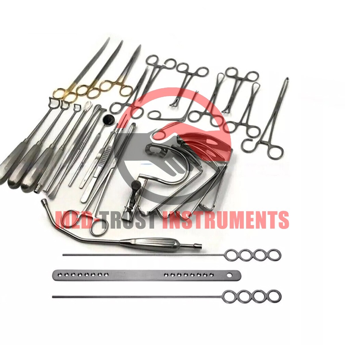 Basic Orthopedic Surgery Set of 25 PCS of Surgical Instruments With Box
