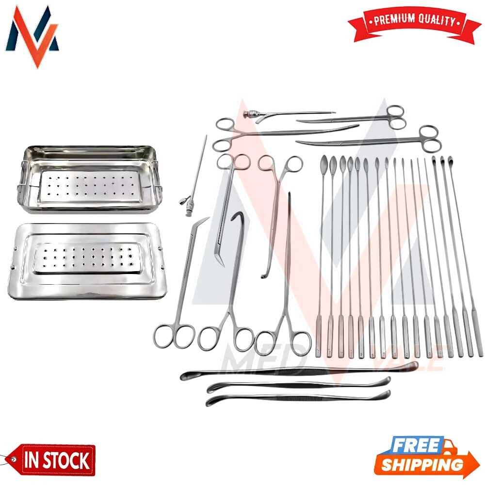 40 Pcs Appendectomy & Hernia Surgical Instruments Set with Instruments Box