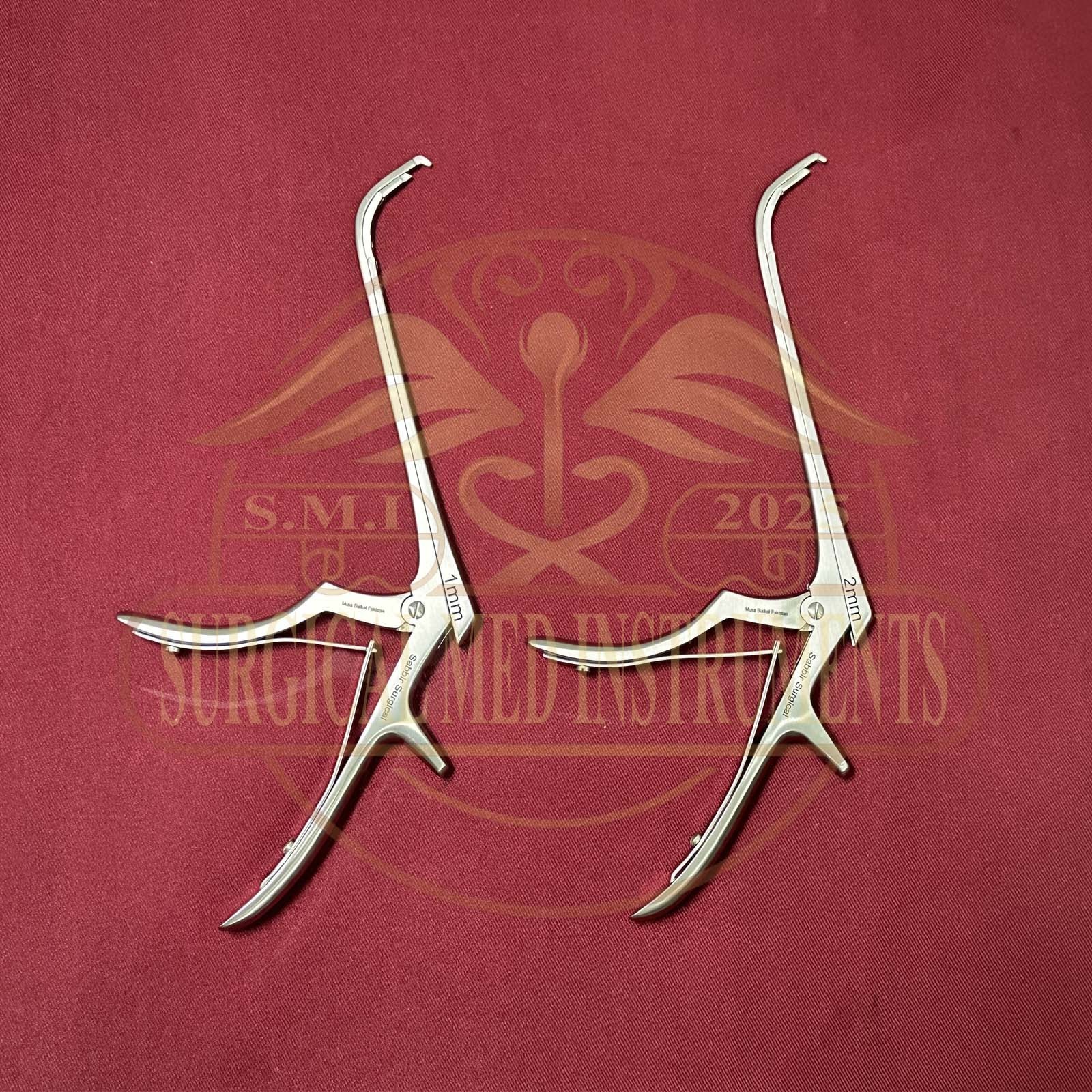 Bayonet Kerrison Rongeurs 8” 70° Curved Up 1mm to 2mm Orthopedics Instruments