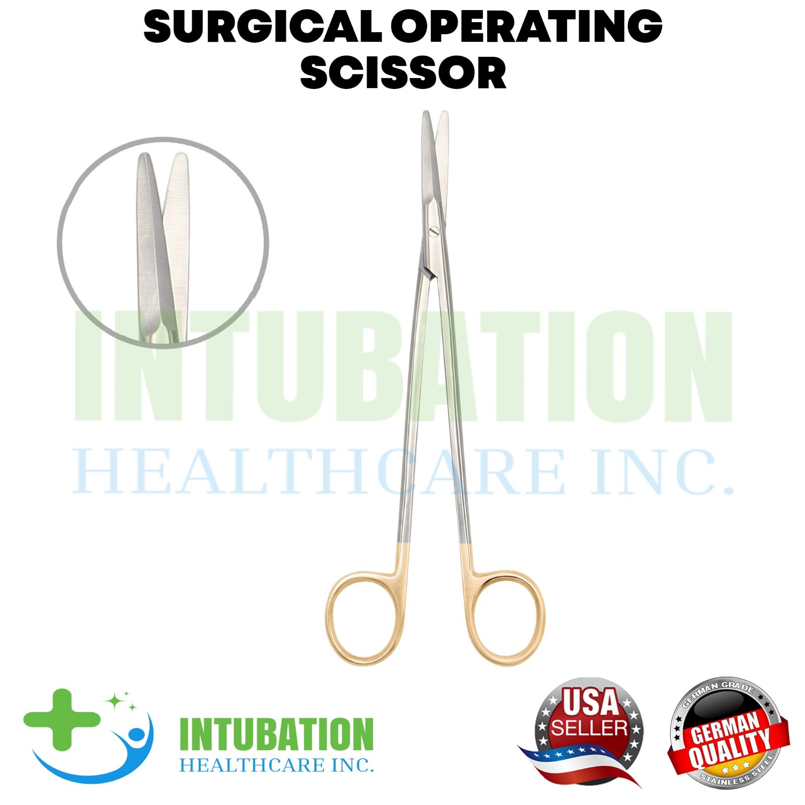 REES Face Lift Scissor 17cm Straight TC Tip Stainless Steel Surgical Instrument
