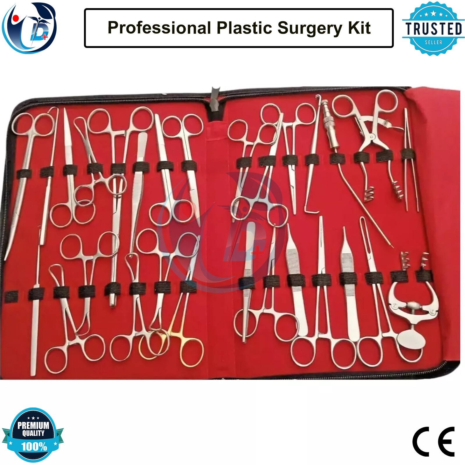 Professional Plastic Surgery Kit Surgical Instruments Set of 28 Pcs