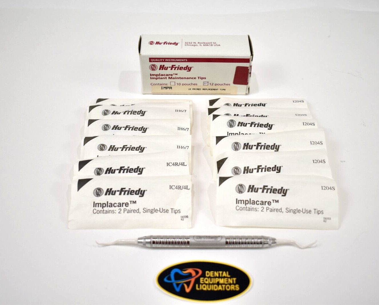 HU-FRIEDY Dental Implant Care #IMPHDL6 SATIN STEEL #6 HANDLE with PLASTEEL Tips