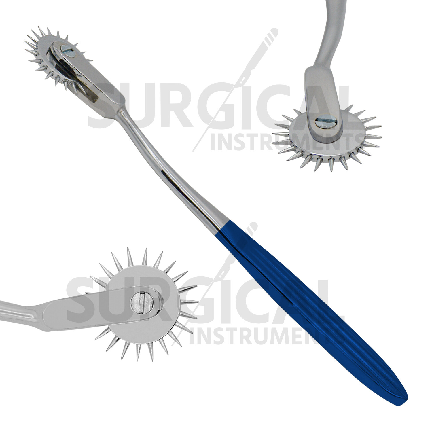 4 Pcs Wartenberg Pin Wheel Set Chrome-Plated Surgical Color Handle German Grade
