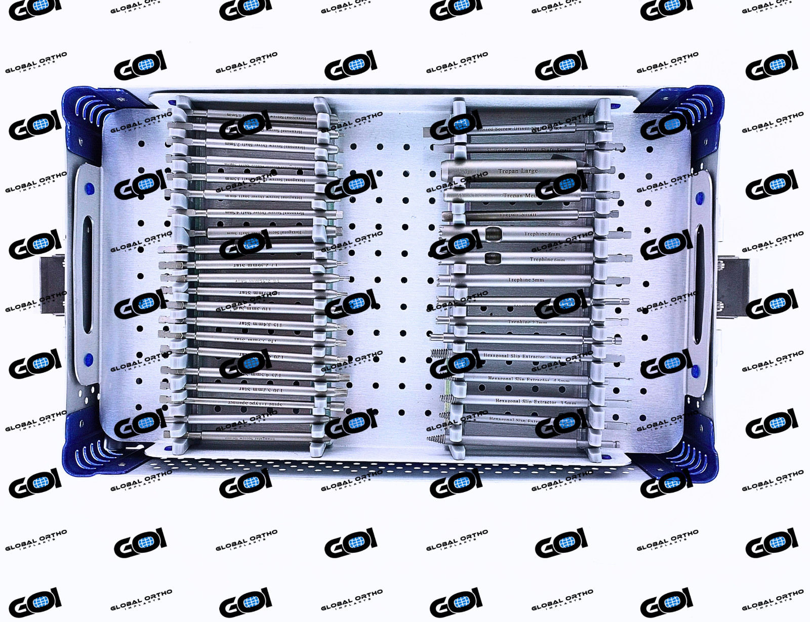 48 Pc Broken Screw Extraction Kit SS 316-L Orthopedic Instrument Set w/ Box